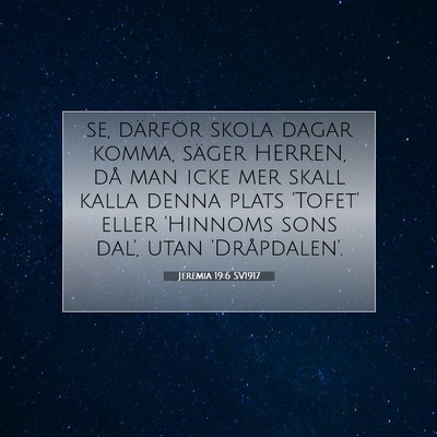 Jeremia 19:6 Bibelvers Förklarad
