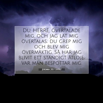 Jeremia 20:7 SV1917 Bild av bibelvers