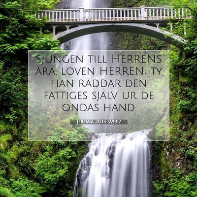 Jeremia 20:13 SV1917 Bild av bibelvers