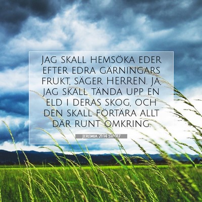 Jeremia 21:14 Bibelvers Förklarad