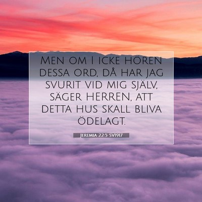 Jeremia 22:5 Bibelvers Förklarad