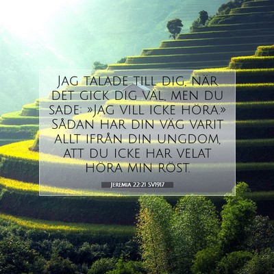 Jeremia 22:21 SV1917 Bild av bibelvers