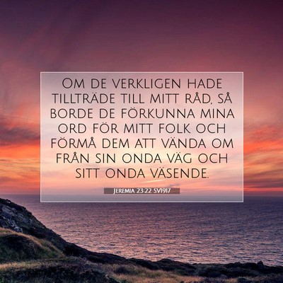 Jeremia 23:22 SV1917 Bild av bibelvers
