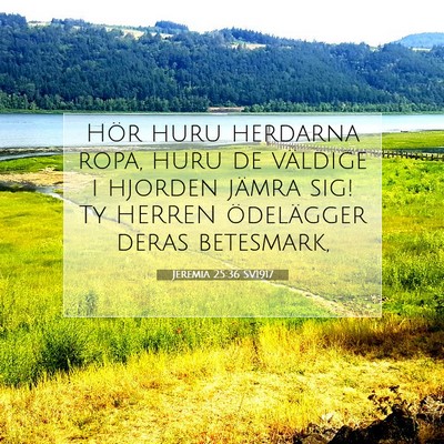 Jeremia 25:36 SV1917 Bild av bibelvers