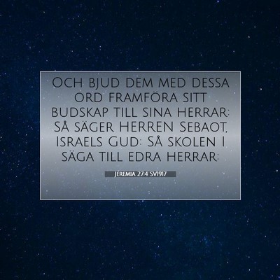 Jeremia 27:4 Bibelvers Förklarad