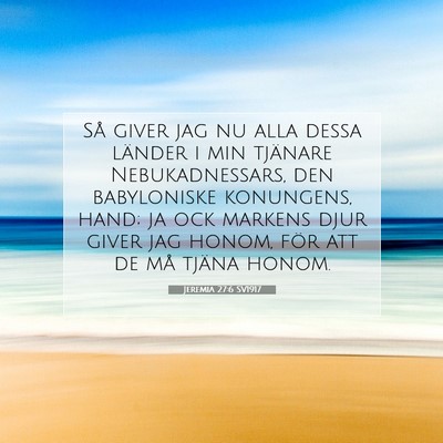 Jeremia 27:6 Bibelvers Förklarad