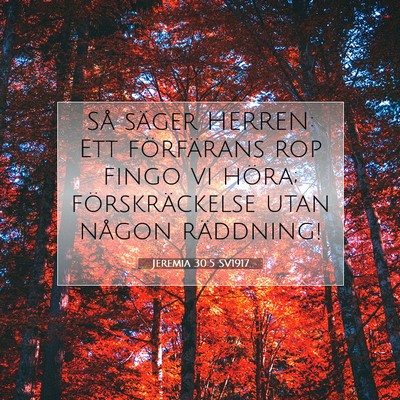 Jeremia 30:5 Bibelvers Förklarad