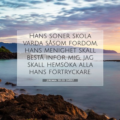 Jeremia 30:20 Bibelvers Förklarad