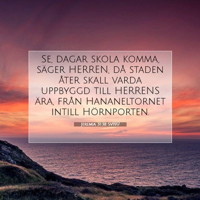 Jeremia 31:38 SV1917 Bild av bibelvers