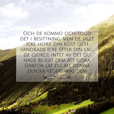 Jeremia 32:23 Bibelvers Förklarad