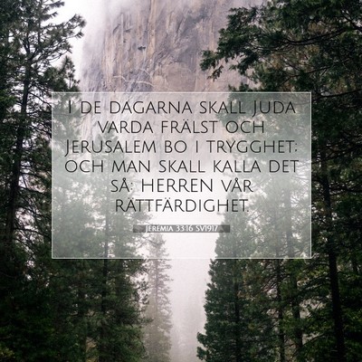 Jeremia 33:16 SV1917 Bild av bibelvers