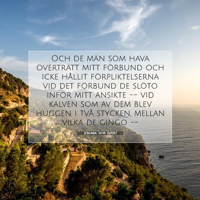 Jeremia 34:18 SV1917 Bild av bibelvers