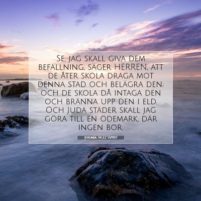 Jeremia 34:22 SV1917 Bild av bibelvers