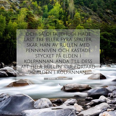 Jeremia 36:23 SV1917 Bild av bibelvers