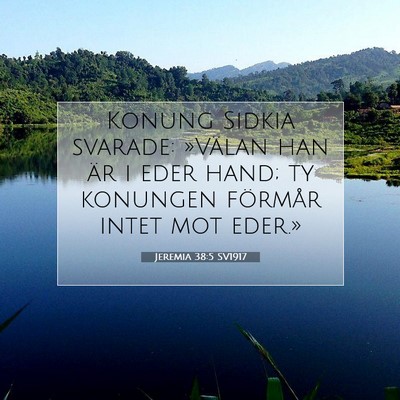 Jeremia 38:5 Bibelvers Förklarad