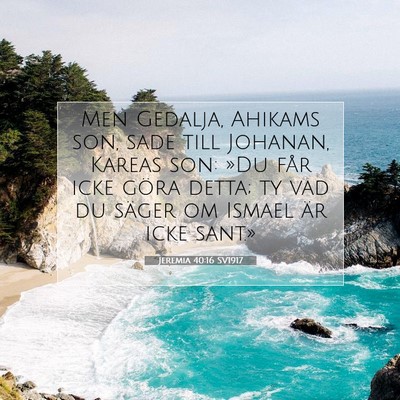 Jeremia 40:16 Bibelvers Förklarad