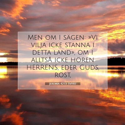 Jeremia 42:13 Bibelvers Förklarad