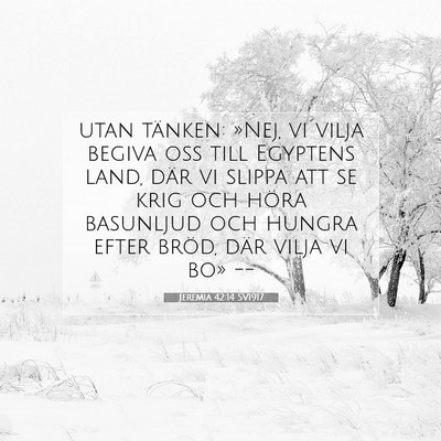 Jeremia 42:14 Bibelvers Förklarad