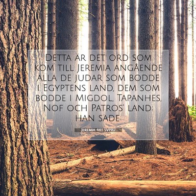 Jeremia 44:1 Bibelvers Förklarad