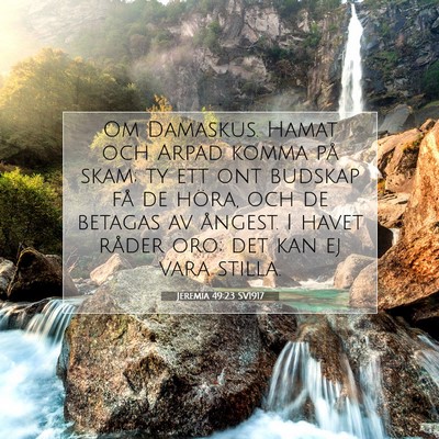 Jeremia 49:23 SV1917 Bild av bibelvers