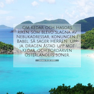 Jeremia 49:28 SV1917 Bild av bibelvers