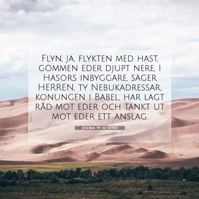 Jeremia 49:30 Bibelvers Förklarad