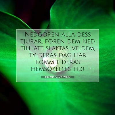 Jeremia 50:27 SV1917 Bild av bibelvers