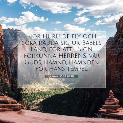 Jeremia 50:28 SV1917 Bild av bibelvers