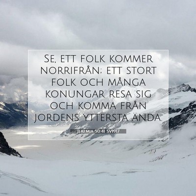 Jeremia 50:41 SV1917 Bild av bibelvers