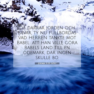 Jeremia 51:29 SV1917 Bild av bibelvers