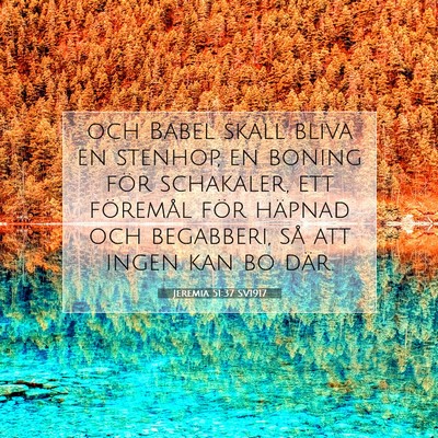 Jeremia 51:37 SV1917 Bild av bibelvers