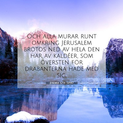 Jeremia 52:14 SV1917 Bild av bibelvers