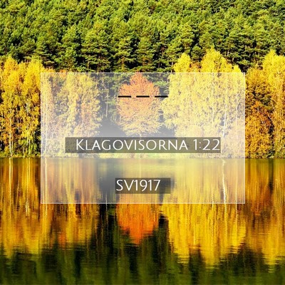 Klagovisorna 1:22 SV1917 Bild av bibelvers