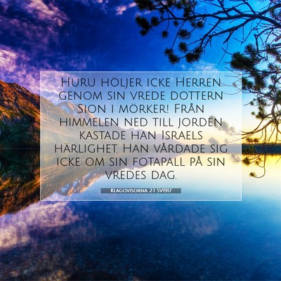 Klagovisorna 2:1 SV1917 Bild av bibelvers
