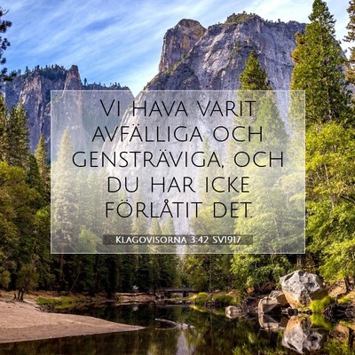 Klagovisorna 3:42 Bibelvers Förklarad