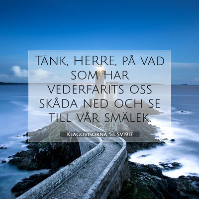 Klagovisorna 5:1 SV1917 Bild av bibelvers