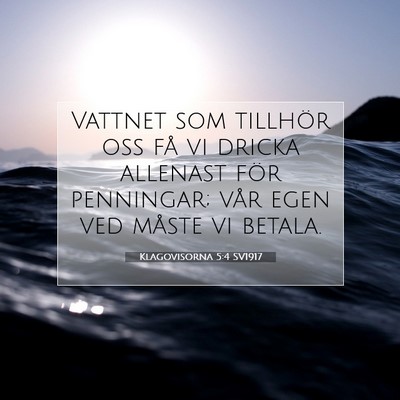 Klagovisorna 5:4 Bibelvers Förklarad