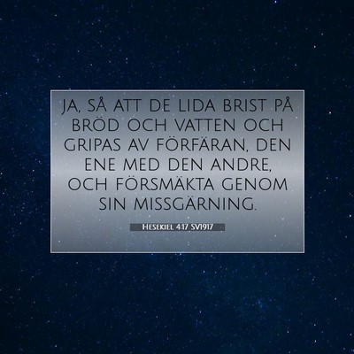 Hesekiel 4:17 Bibelvers Förklarad