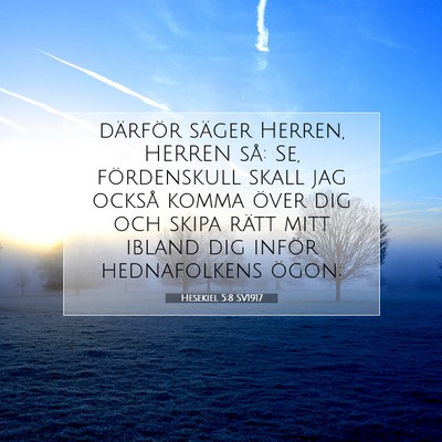 Hesekiel 5:8 SV1917 Bild av bibelvers