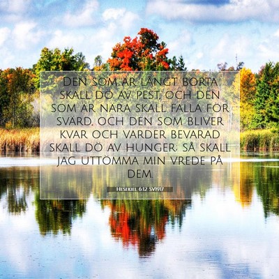 Hesekiel 6:12 SV1917 Bild av bibelvers
