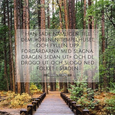 Hesekiel 9:7 SV1917 Bild av bibelvers