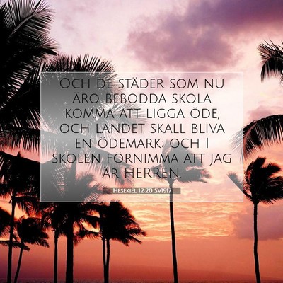 Hesekiel 12:20 Bibelvers Förklarad
