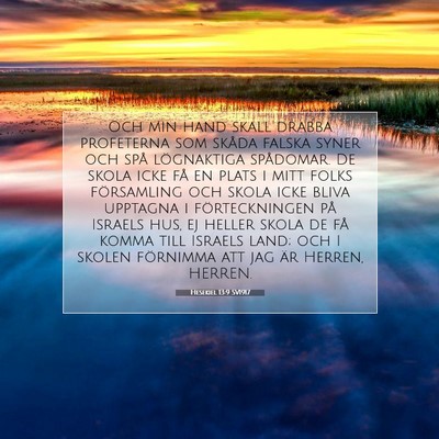 Hesekiel 13:9 SV1917 Bild av bibelvers