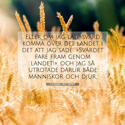 Hesekiel 14:17 Bibelvers Förklarad