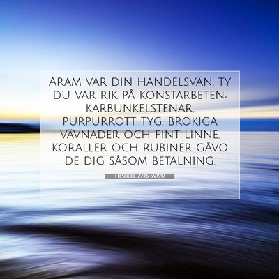 Hesekiel 27:16 Bibelvers Förklarad