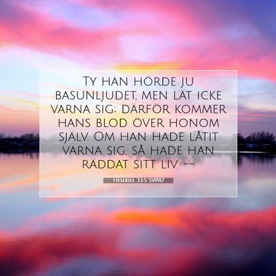 Hesekiel 33:5 Bibelvers Förklarad
