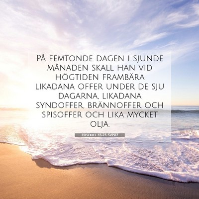 Hesekiel 45:25 Bibelvers Förklarad