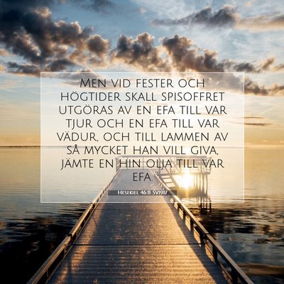 Hesekiel 46:11 Bibelvers Förklarad