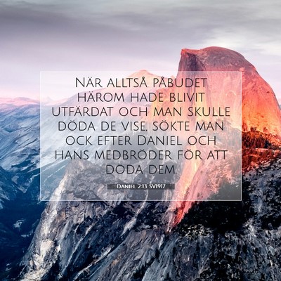 Daniel 2:13 SV1917 Bild av bibelvers
