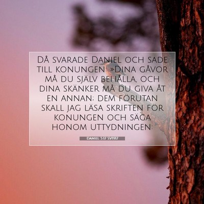 Daniel 5:17 SV1917 Bild av bibelvers